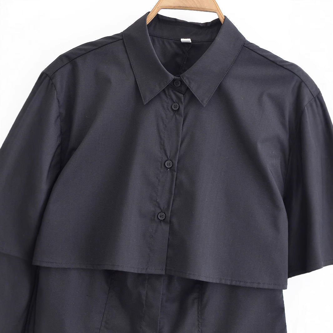 Simple Double-layer Short-sleeved Shirt