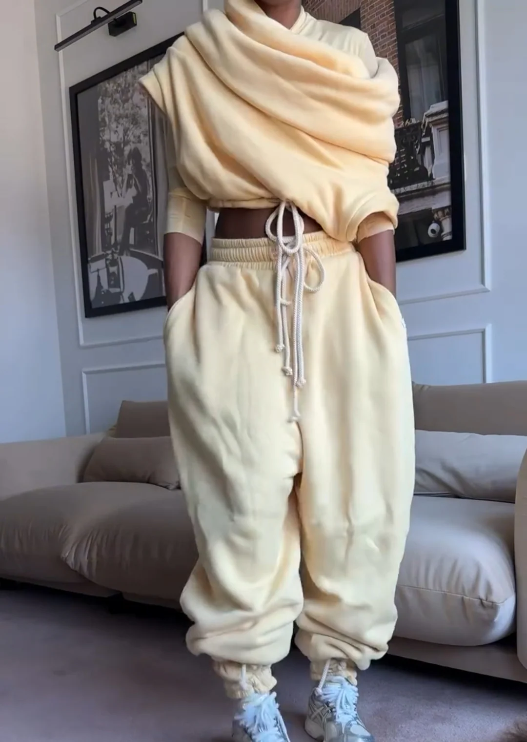 Oversized Drawstring Loungewear Set
