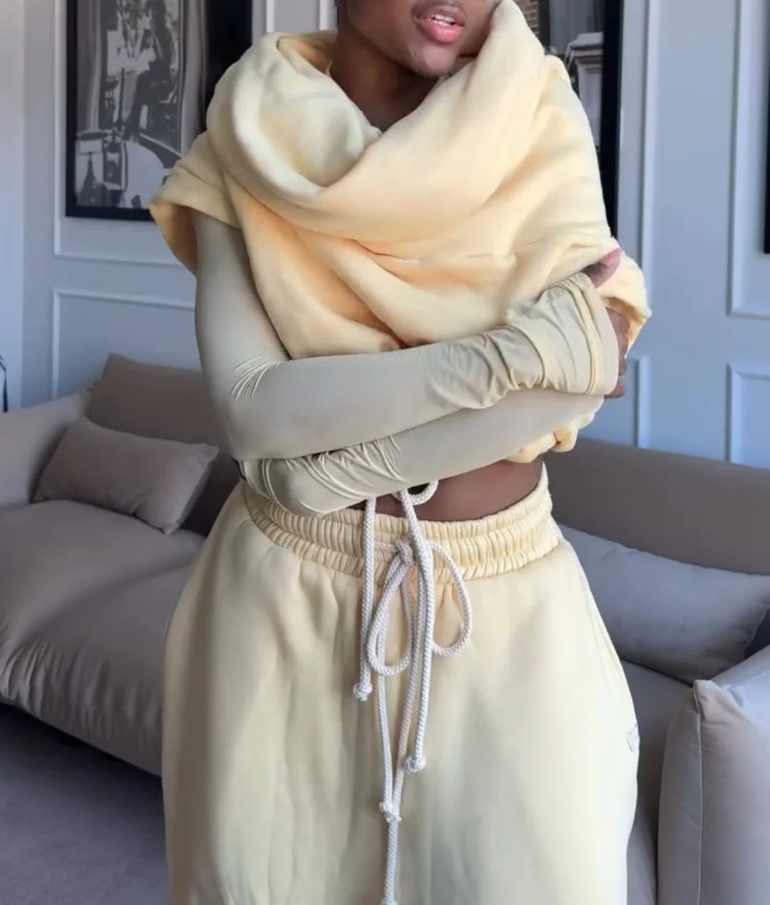 Oversized Drawstring Loungewear Set