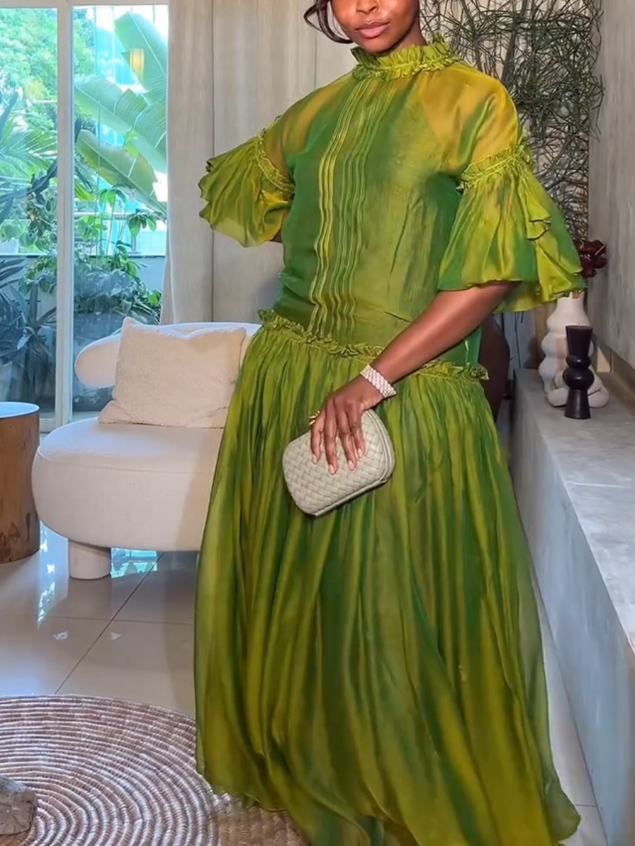 Fashion Pleated Summer Tulle Dress