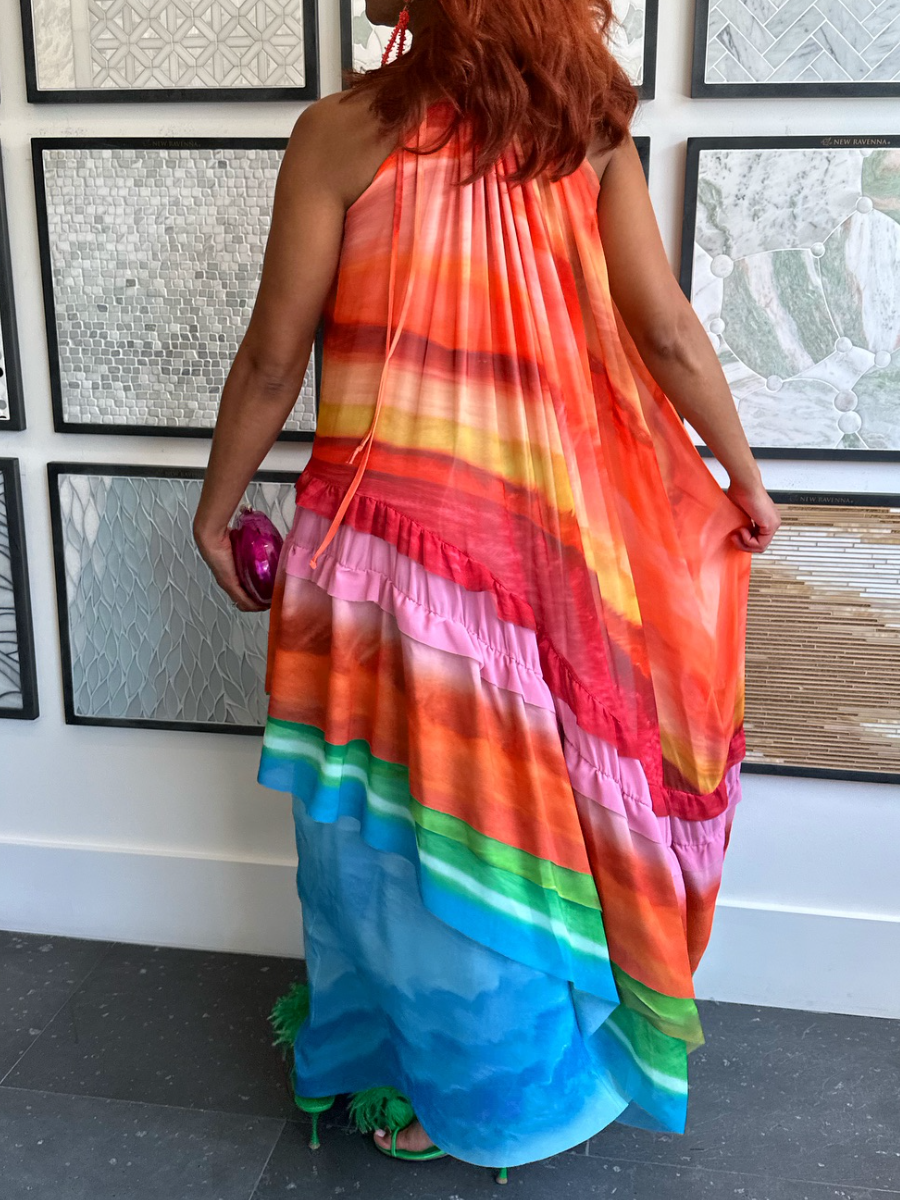 Bright Color Vacation Dress