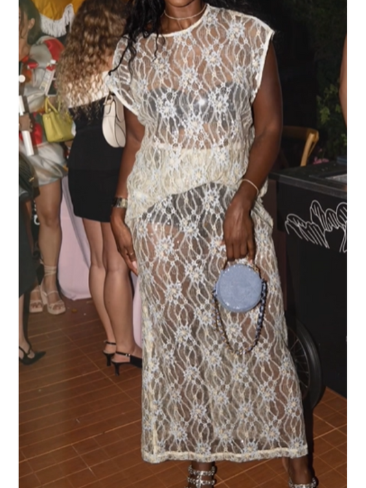 The Fancy Sequin Lace 2pc Set
