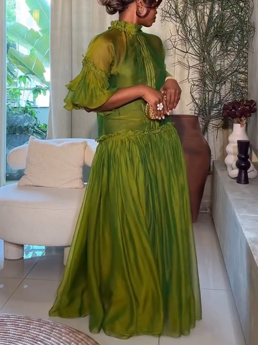 Fashion Pleated Summer Tulle Dress