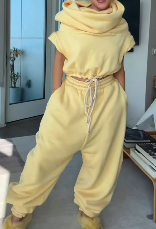 Oversized Drawstring Loungewear Set
