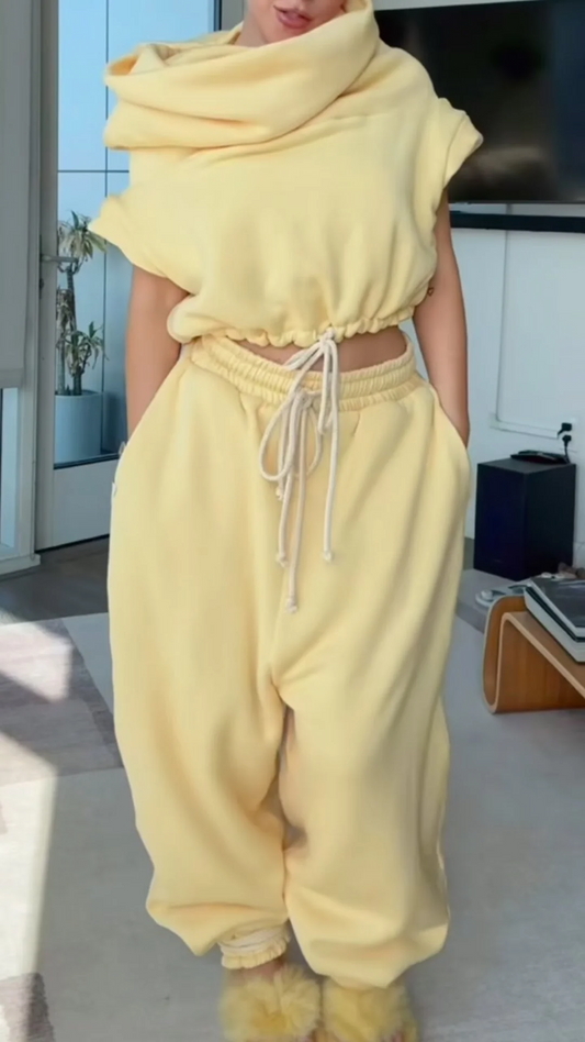 Oversized Drawstring Loungewear Set