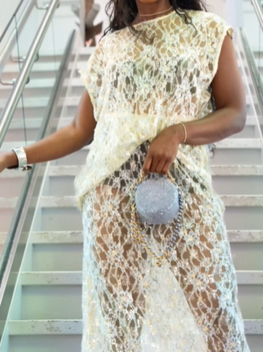 The Fancy Sequin Lace 2pc Set