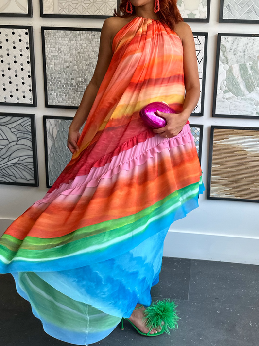 Bright Color Vacation Dress
