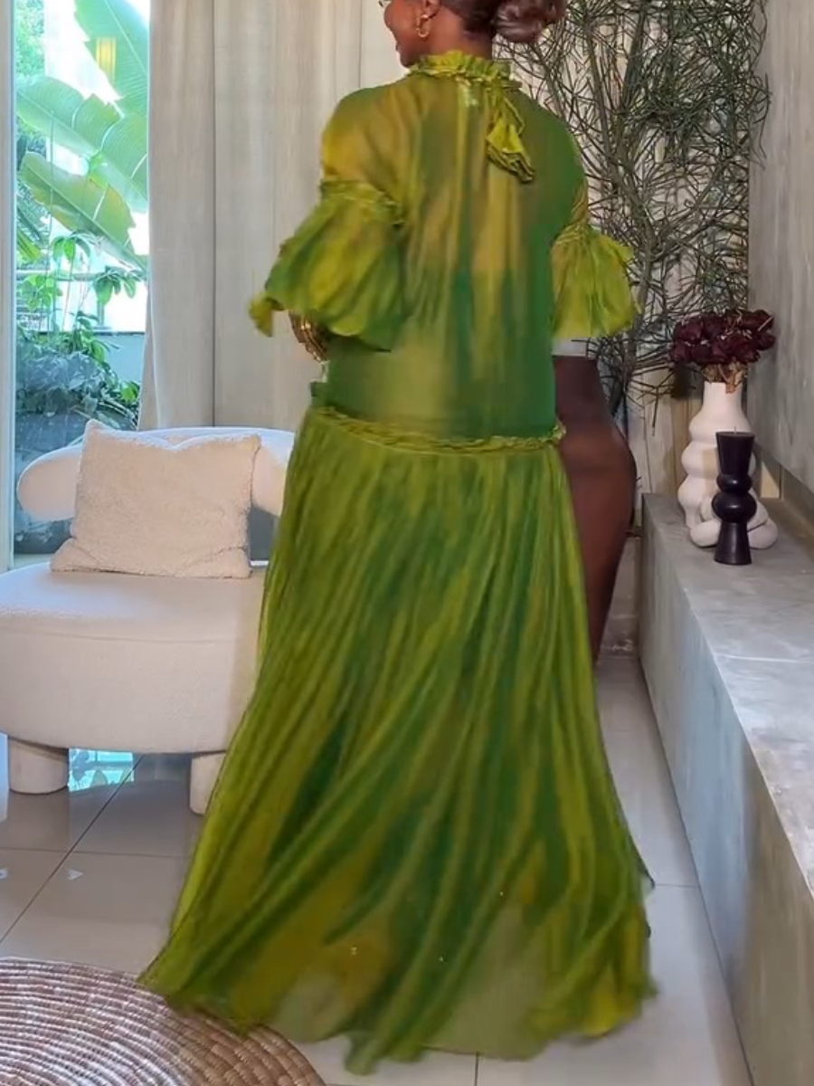 Fashion Pleated Summer Tulle Dress
