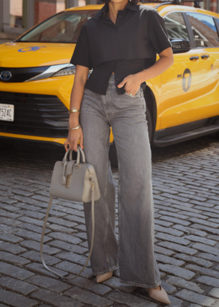 Simple Double-layer Short-sleeved Shirt
