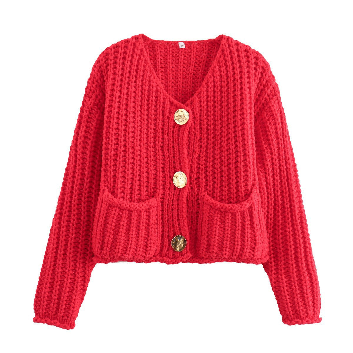 Cardigan en tricot à boutons chic