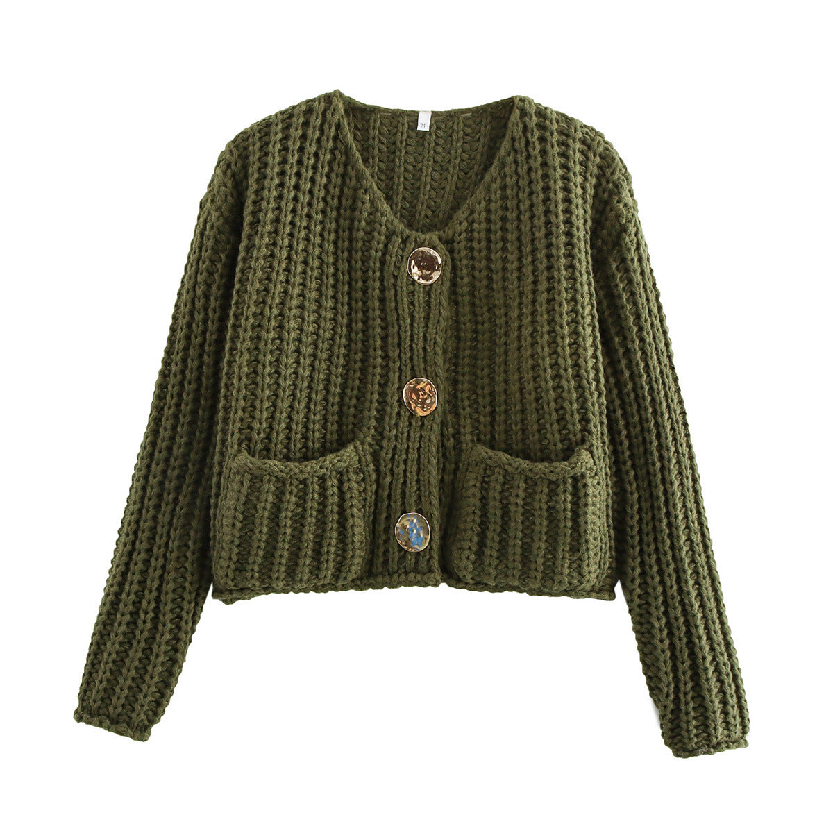 Cardigan en tricot à boutons chic