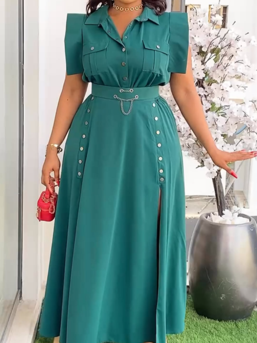 The Casual Split 2pc Skirt Set