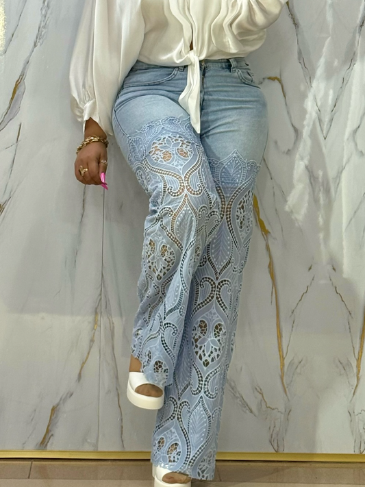 Demure Breezy Lace Jeans