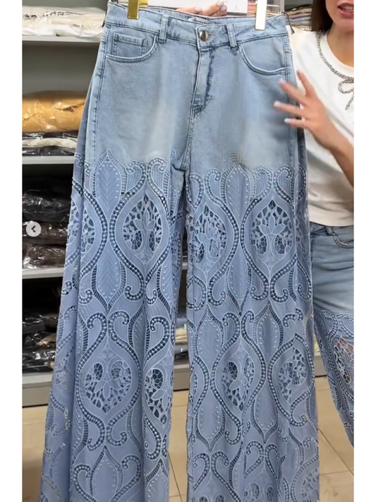 Demure Breezy Lace Jeans