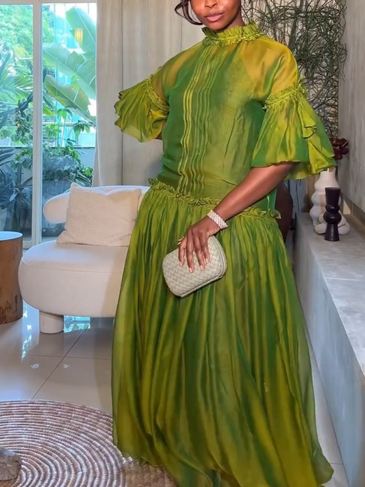 Fashion Pleated Summer Tulle Dress