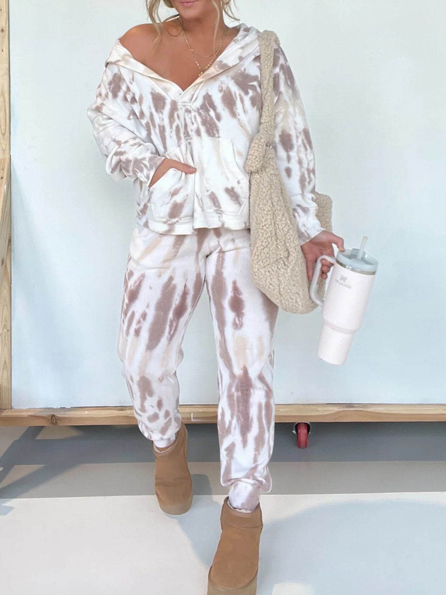 Ensemble sweat à capuche et pantalon de survêtement Tie-Dye