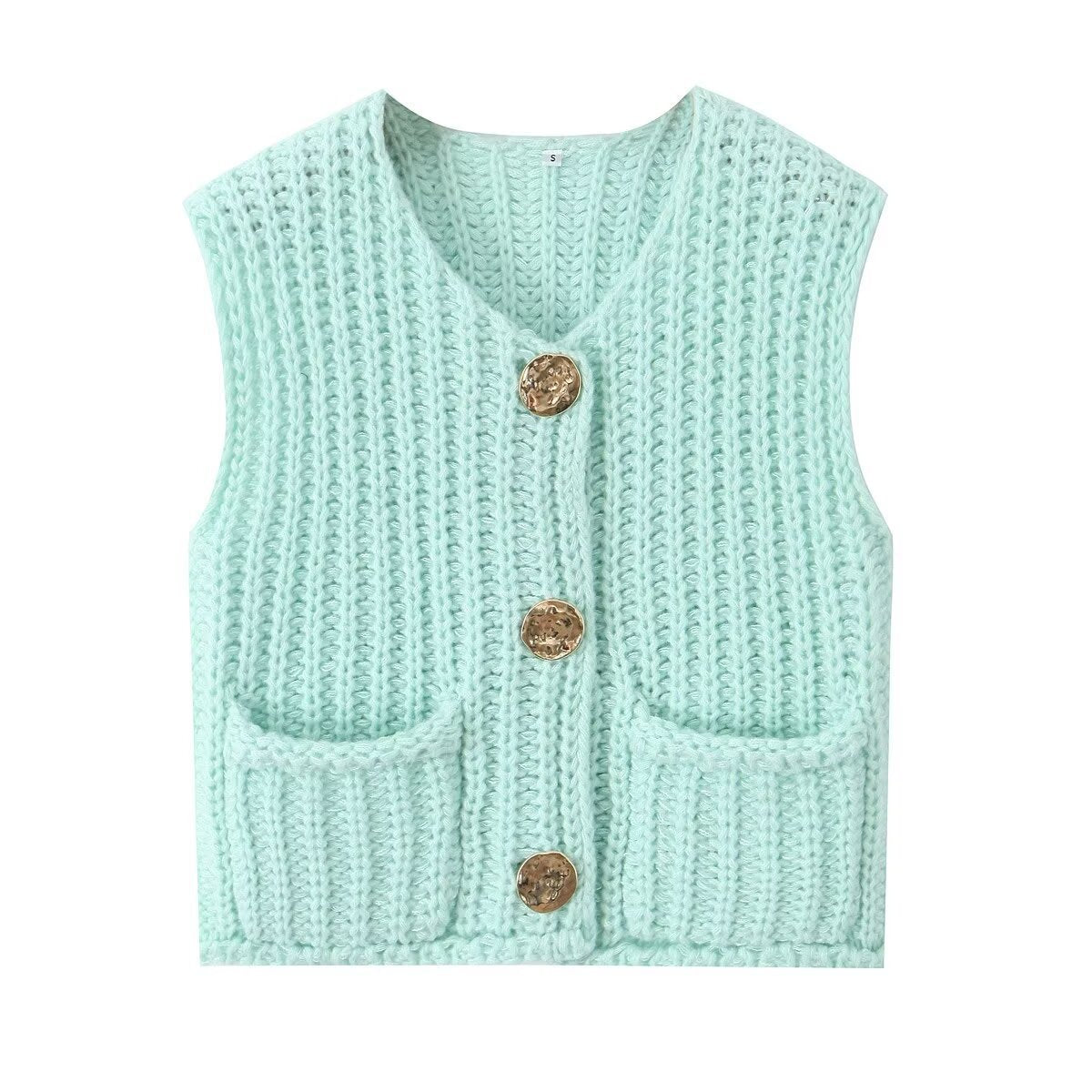 Cardigan en tricot à boutons chic