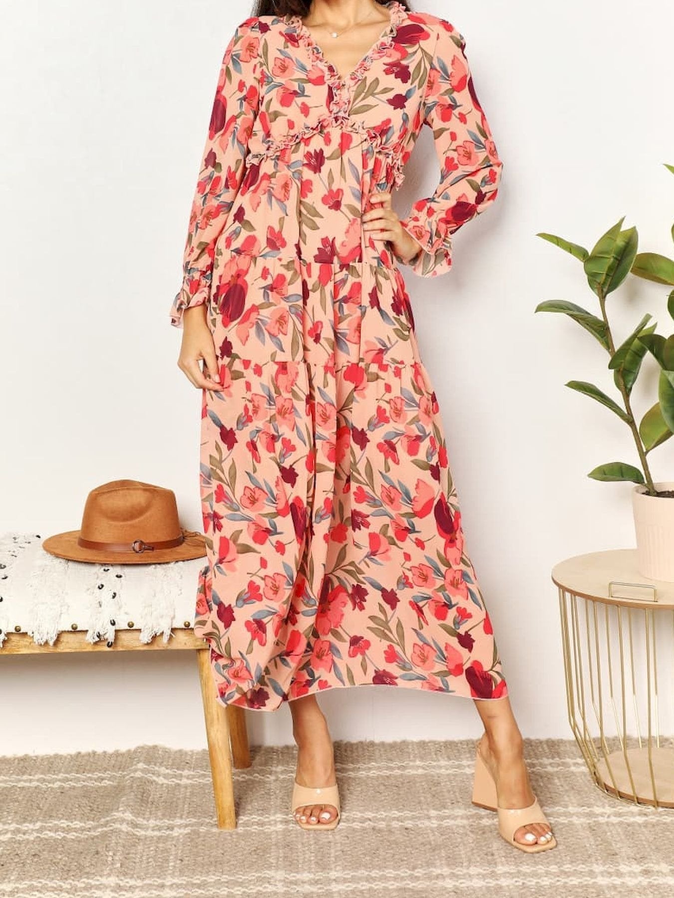 Long Sleeve Floral Maxi Dress