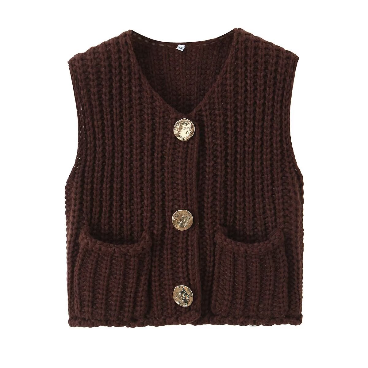 Cardigan en tricot à boutons chic