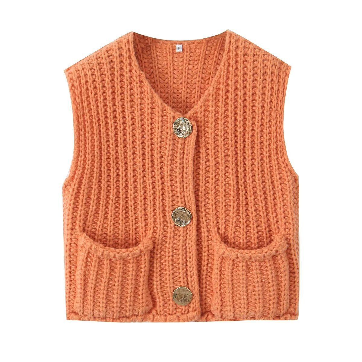 Cardigan en tricot à boutons chic