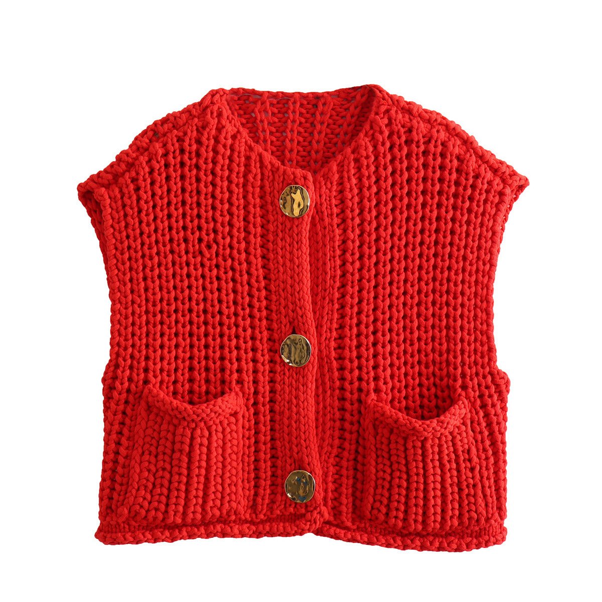 Cardigan en tricot à boutons chic