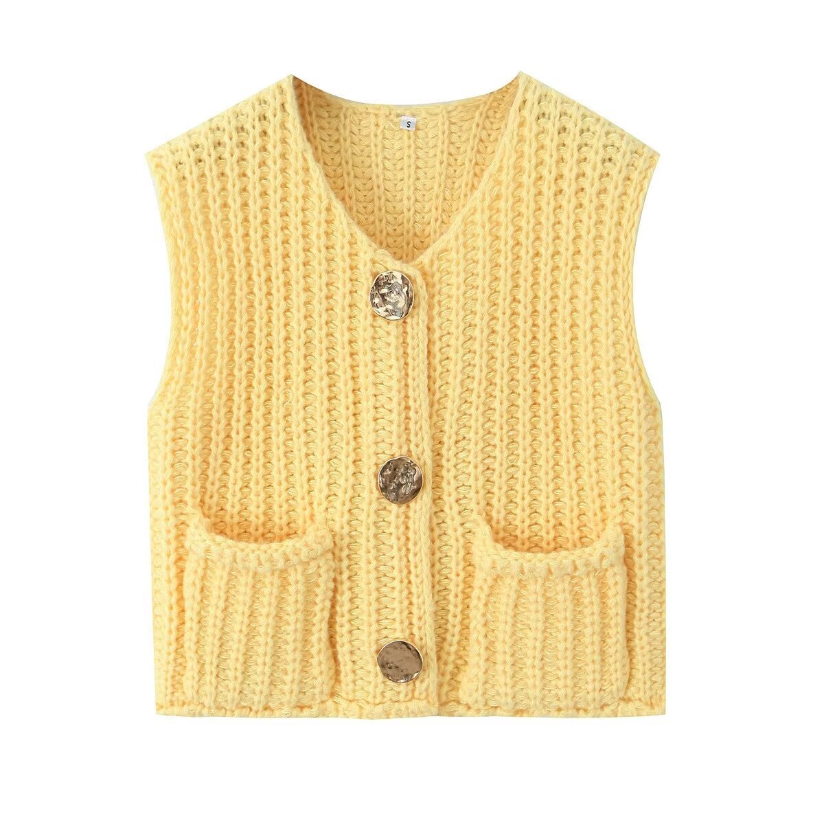 Cardigan en tricot à boutons chic