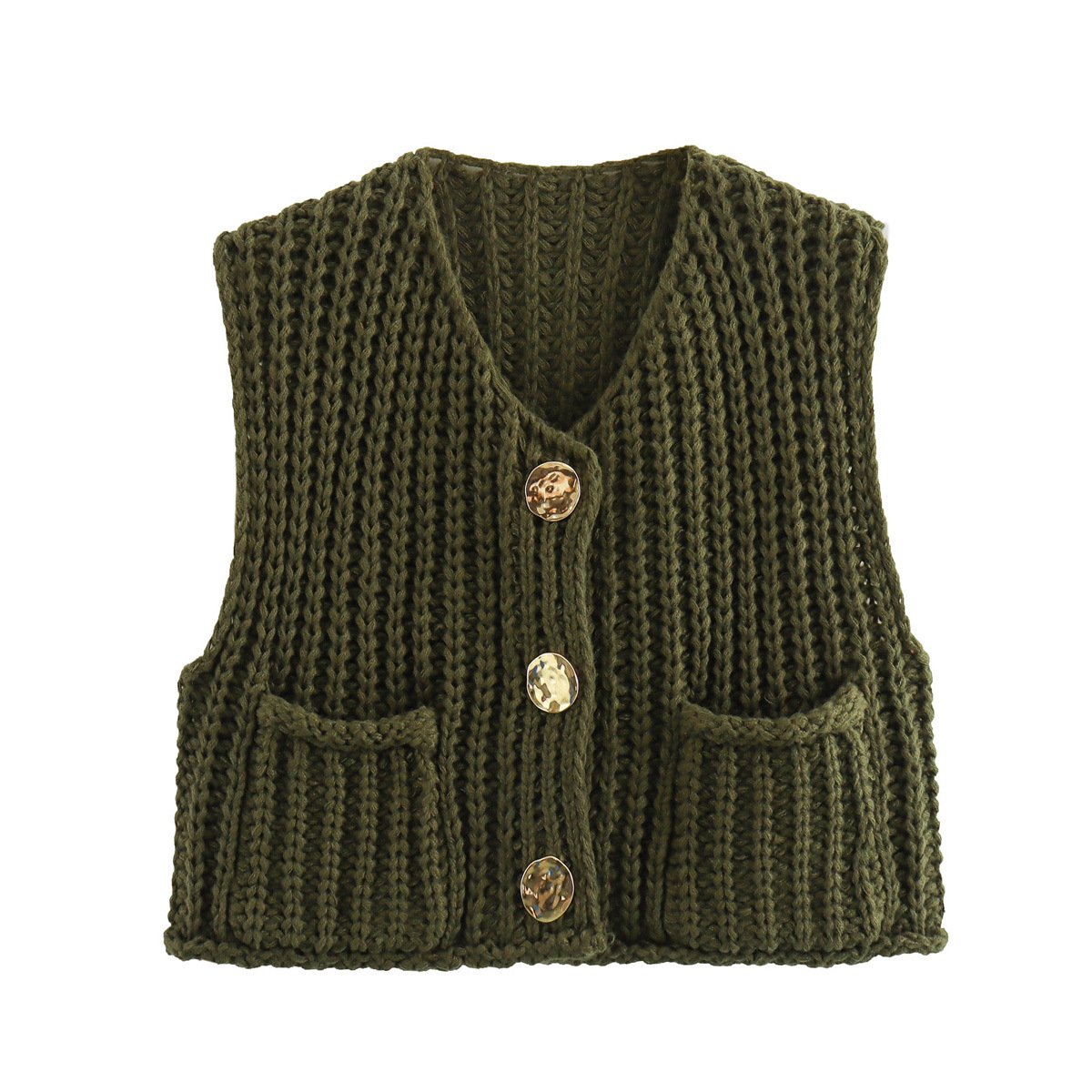 Cardigan en tricot à boutons chic