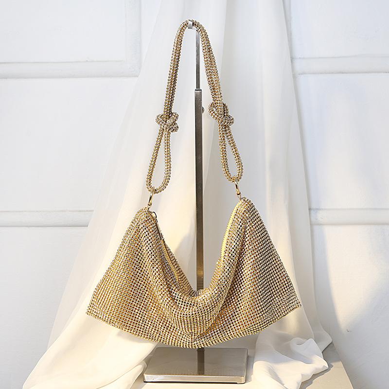 Sac à main de luxe avec strass brillants