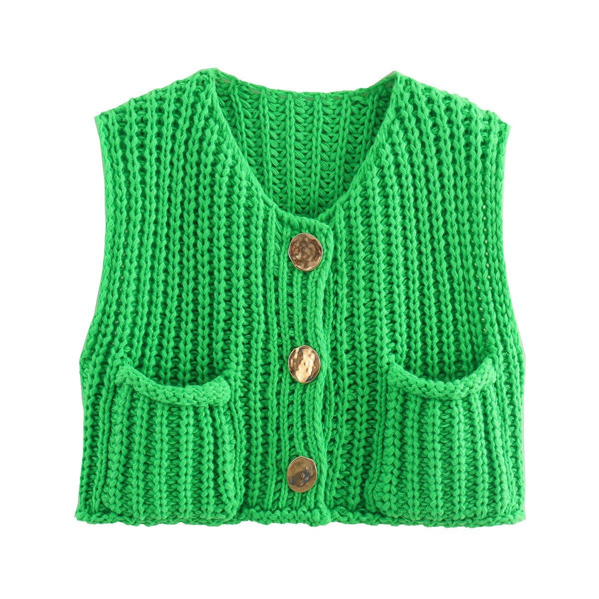 Cardigan en tricot à boutons chic