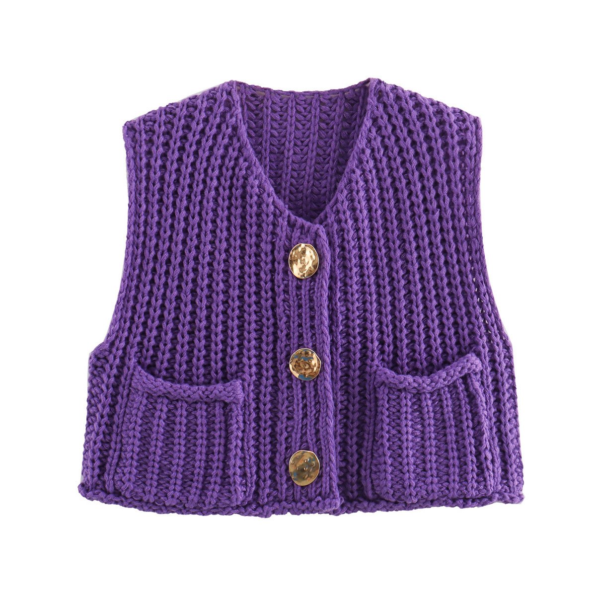 Cardigan en tricot à boutons chic