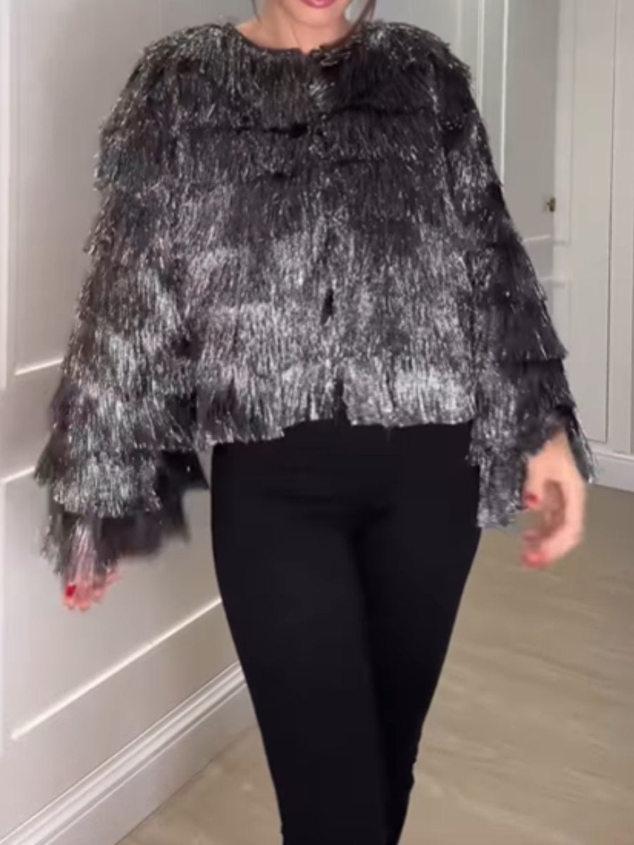 Veste à franges éblouissante 