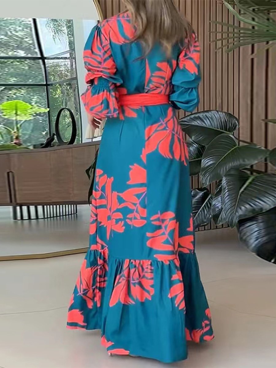 Bohemian Fashion Printed Long Sleeve Dress