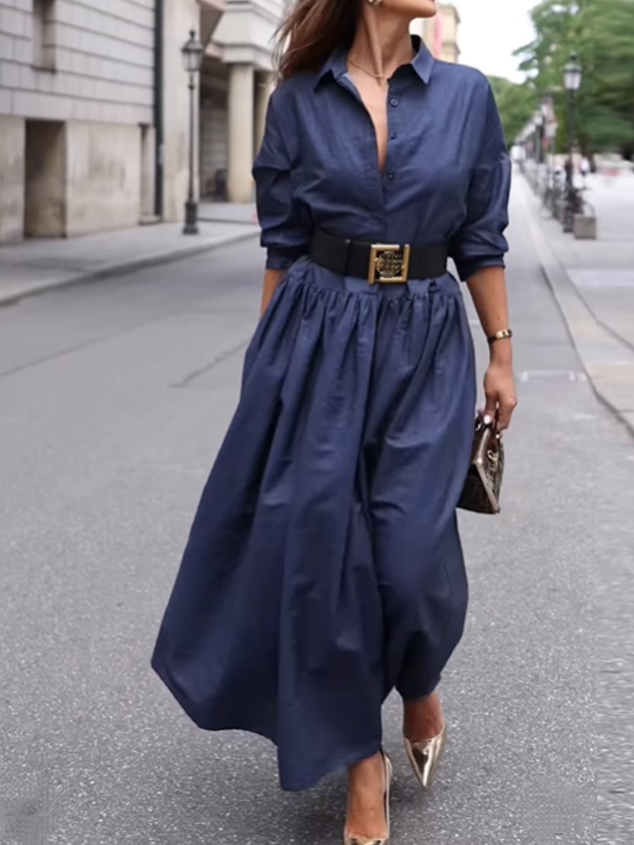 Robe ample bleu marine 