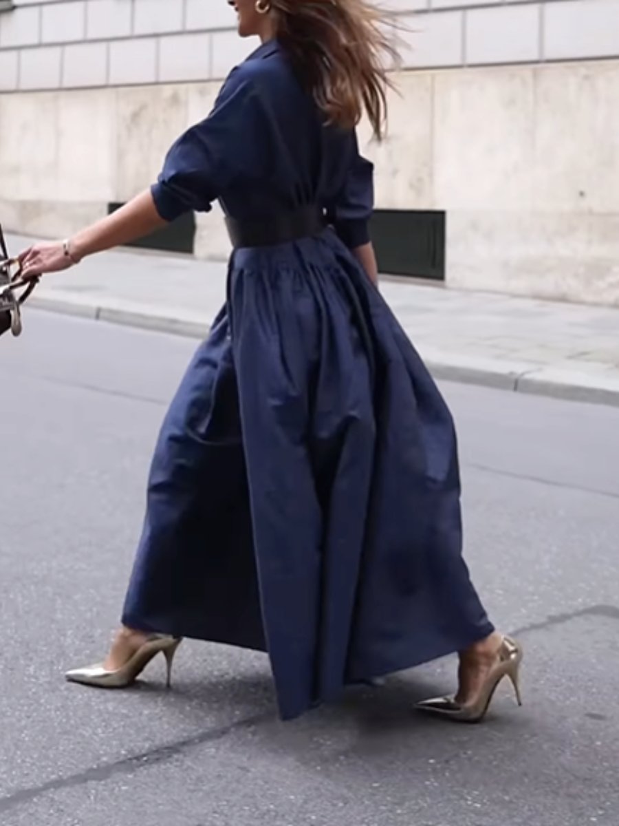 Robe ample bleu marine 