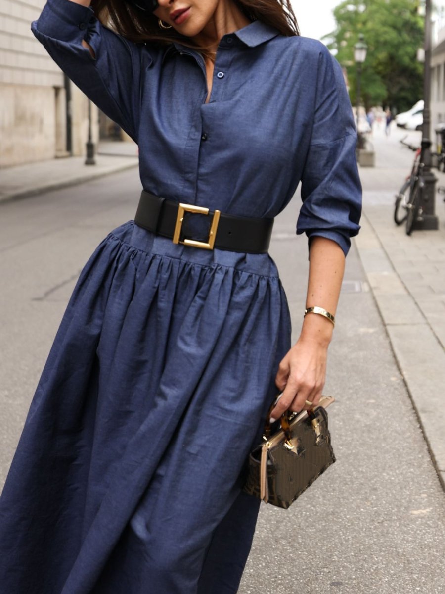 Robe ample bleu marine 