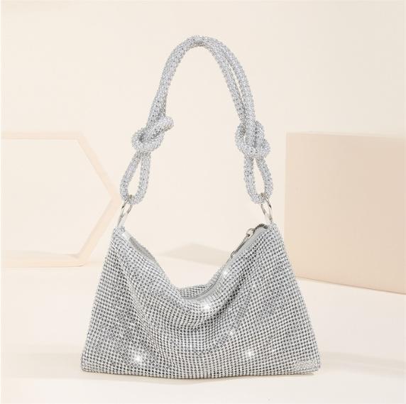 Sac à main de luxe avec strass brillants