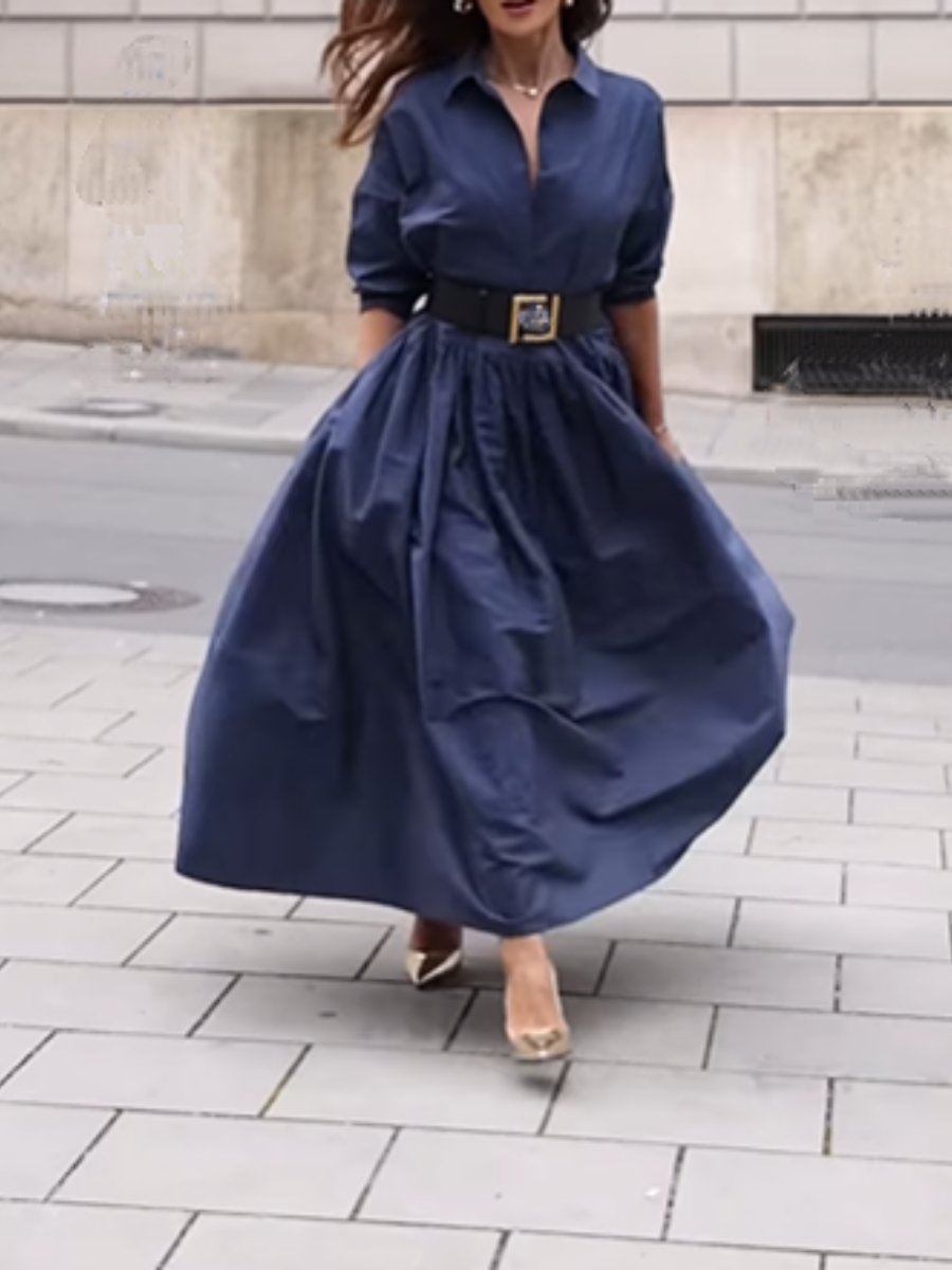 Robe ample bleu marine 